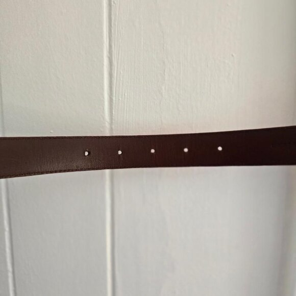 Land’s End Vintage Women’s genuine leather Belt in Peach w silver buckle Size 46 - Picture 7 of 8